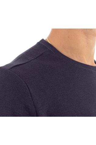 t-shirt manica lunga in cotone-cashmere
