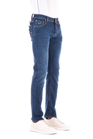 Jeans in cotone-viscosa etichetta marrone nick fit