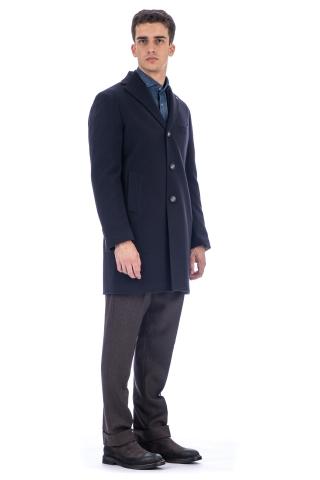 Cappotto monopetto in lana-cashmere