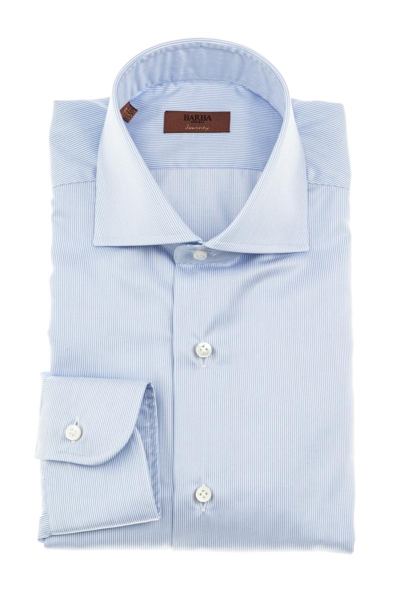 Barba Camicia sartoriale bacchettata linea journey, camicia, colore  Bianco-azzurro - Il Setaccio