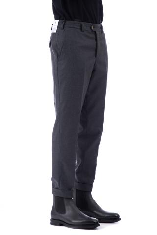 Pantalone in lana vergine con elastico in vita therebel fit