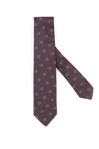 Cravatta con pallini 7 pieghe in seta