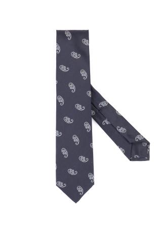 Cravatta disegno cashmere 7 pieghe in seta