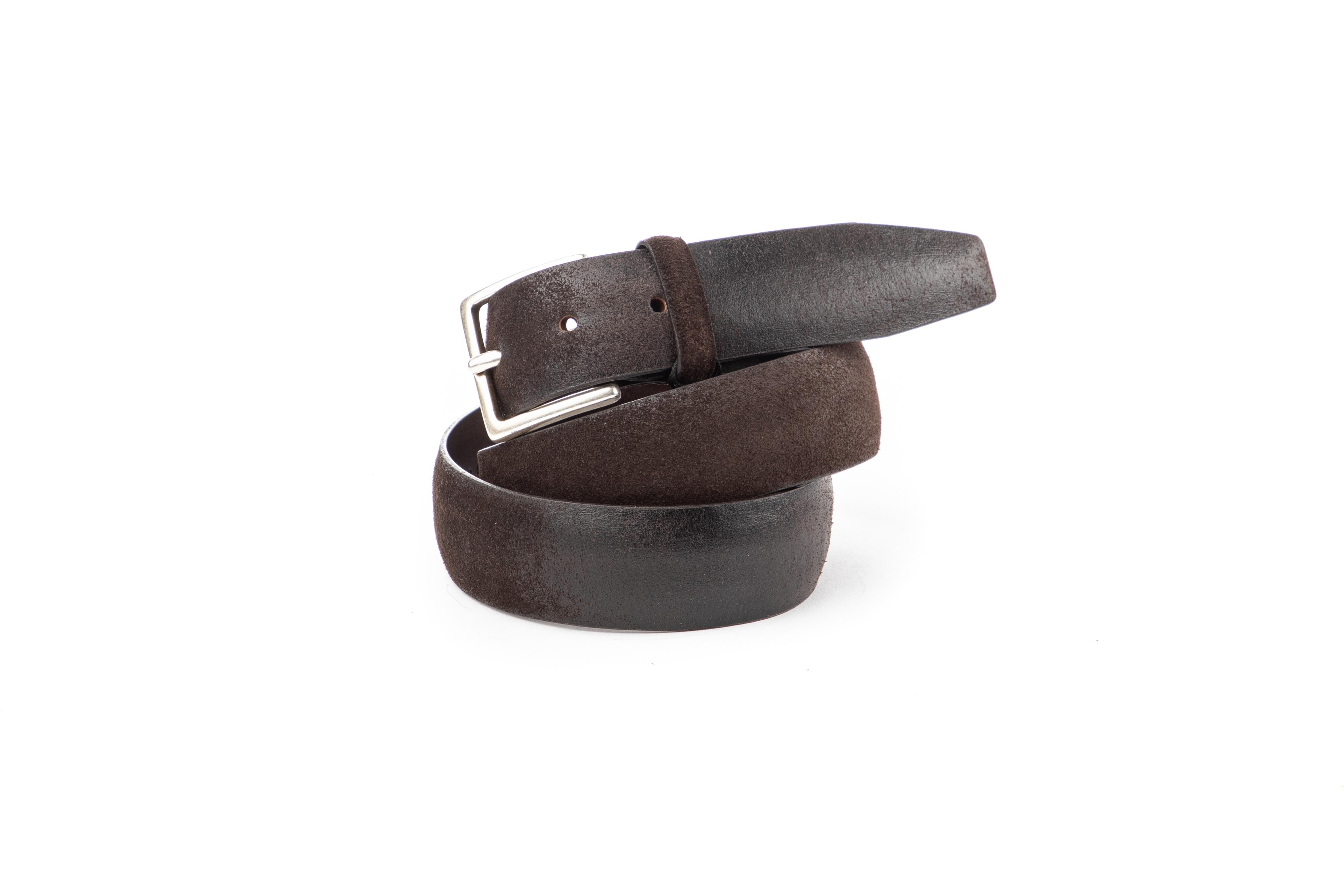 Orciani Delave Suede Leather Belt Belts Dark Brown Il Setaccio